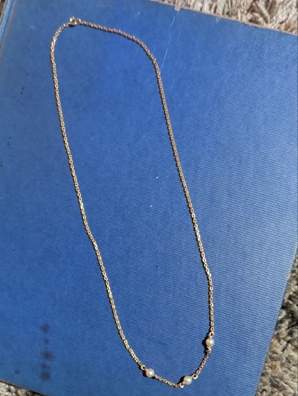 Delicate 12 KT GF Pearl Station Necklace - Women's Jewelry - Picture 5 of 7